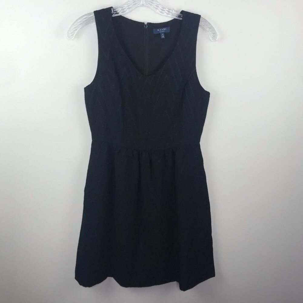 Blue Black Fit & Flare Dress